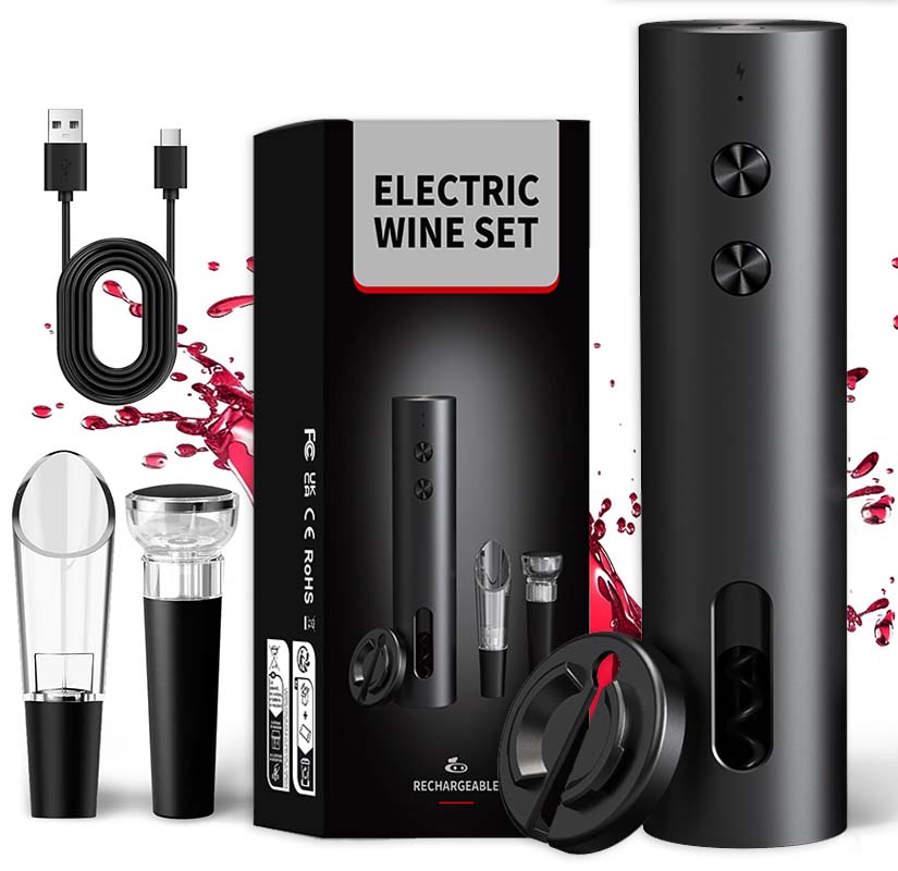 Electric Can Opener - مجموعة فتاحة زجاجات نبيذ كهربائية 4