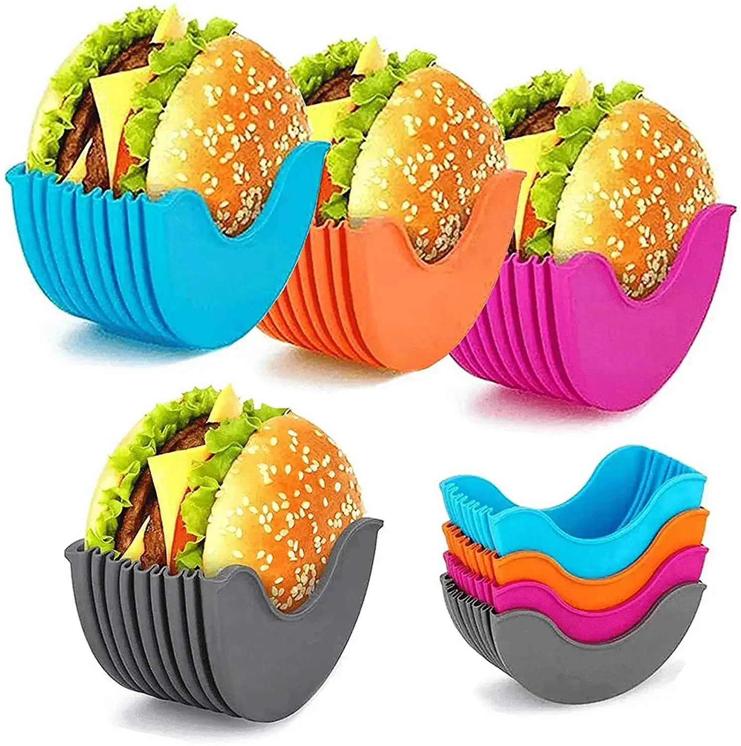 Kitchen Gadgets Rack Storage - رف برجر قابل لإعادة الاستخدام، أدوات
