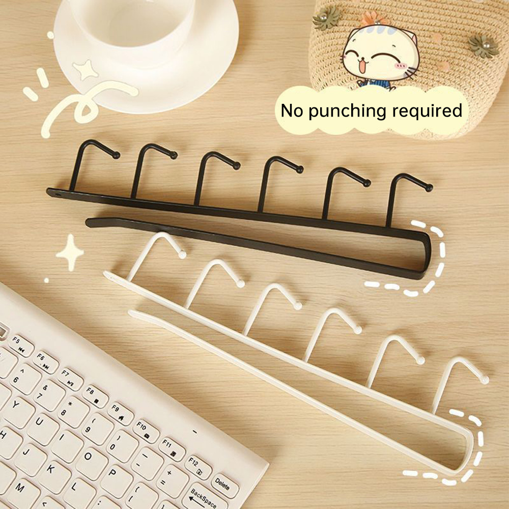 Kitchen Gadgets Rack Storage - حامل أكواب معدني جديد يثبت تحت