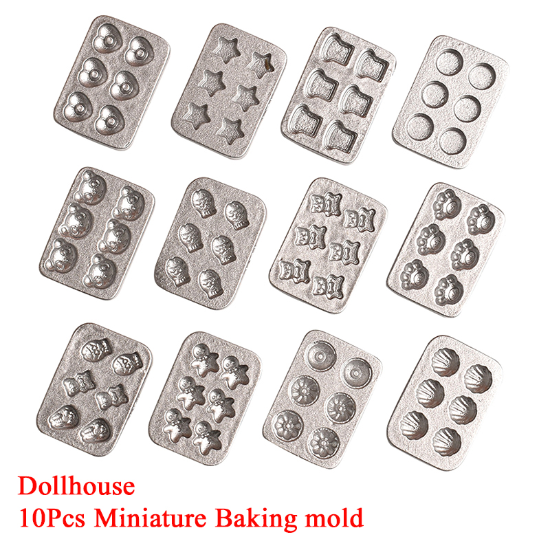 Silicone Mold Baking - 10 قطعة بيت الدمية مصغرة كعكة