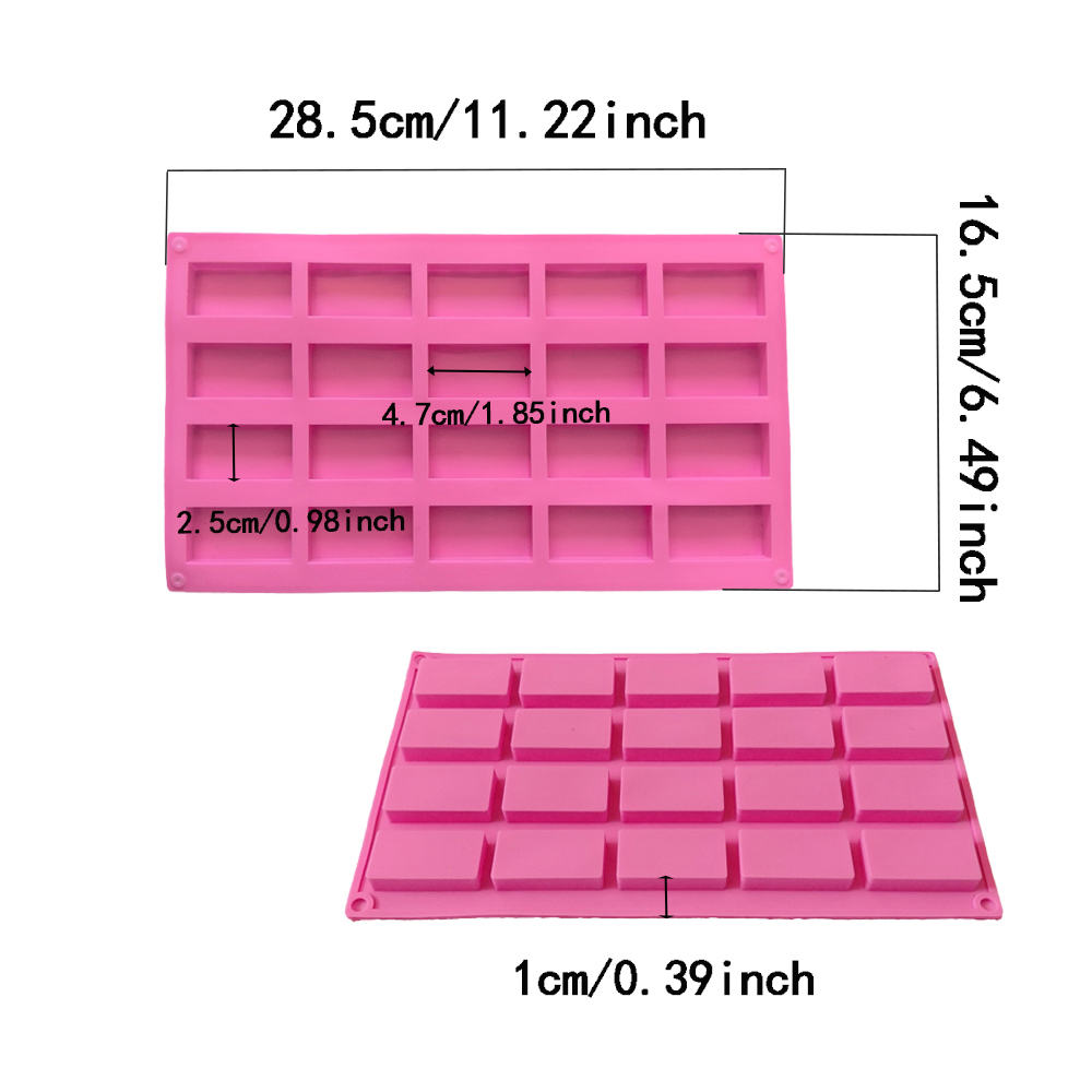 1 قطعة قالب سيليكون مستطيل 20  - مراجعة Silicone Mold Baking وسعره