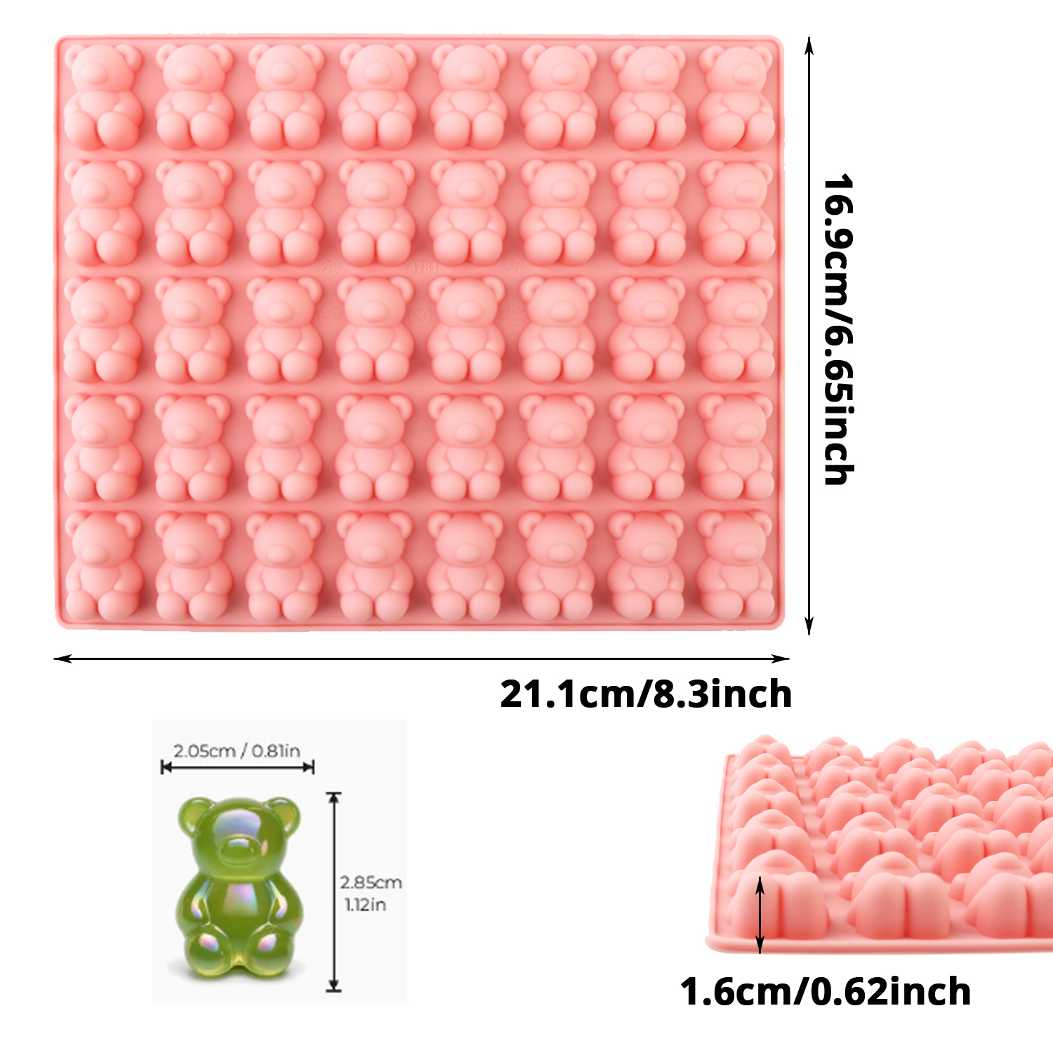 قالب سيليكون على شكل دب بـ 40  - مراجعة Silicone Mold Baking وسعره