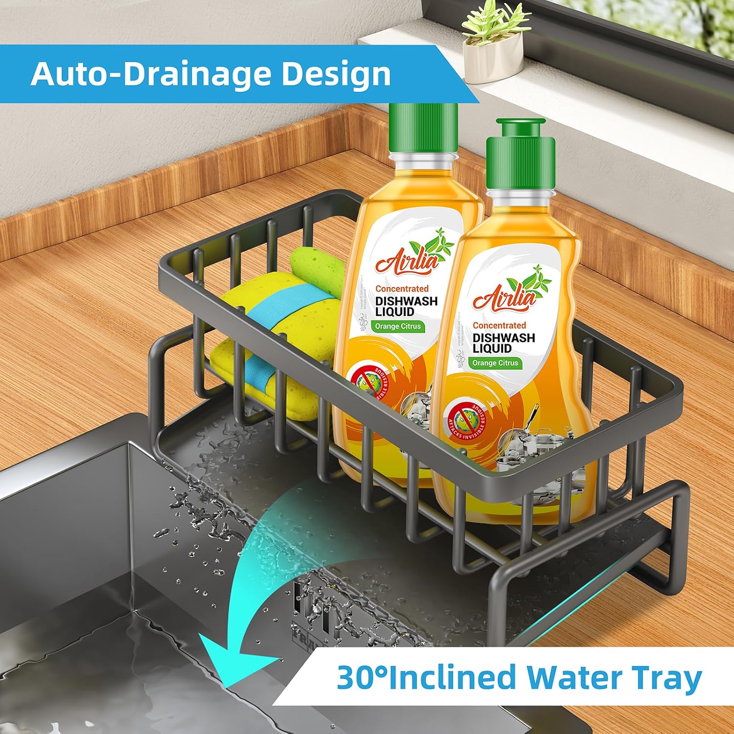 حامل إسفنج المطبخ المطور من ال - مراجعة Kitchen Gadgets Rack Storage وسعره