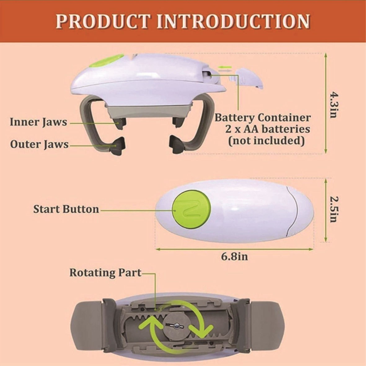 فتاحة علب وزجاجات كهربائية بزر - مراجعة Electric Can Opener وسعره